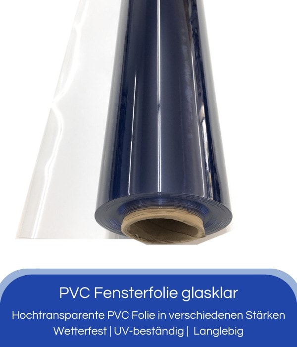 PVC Folie 1,83 meter Breit 11,75 €/m² Glasklar transparente Folie 0,5 mm 