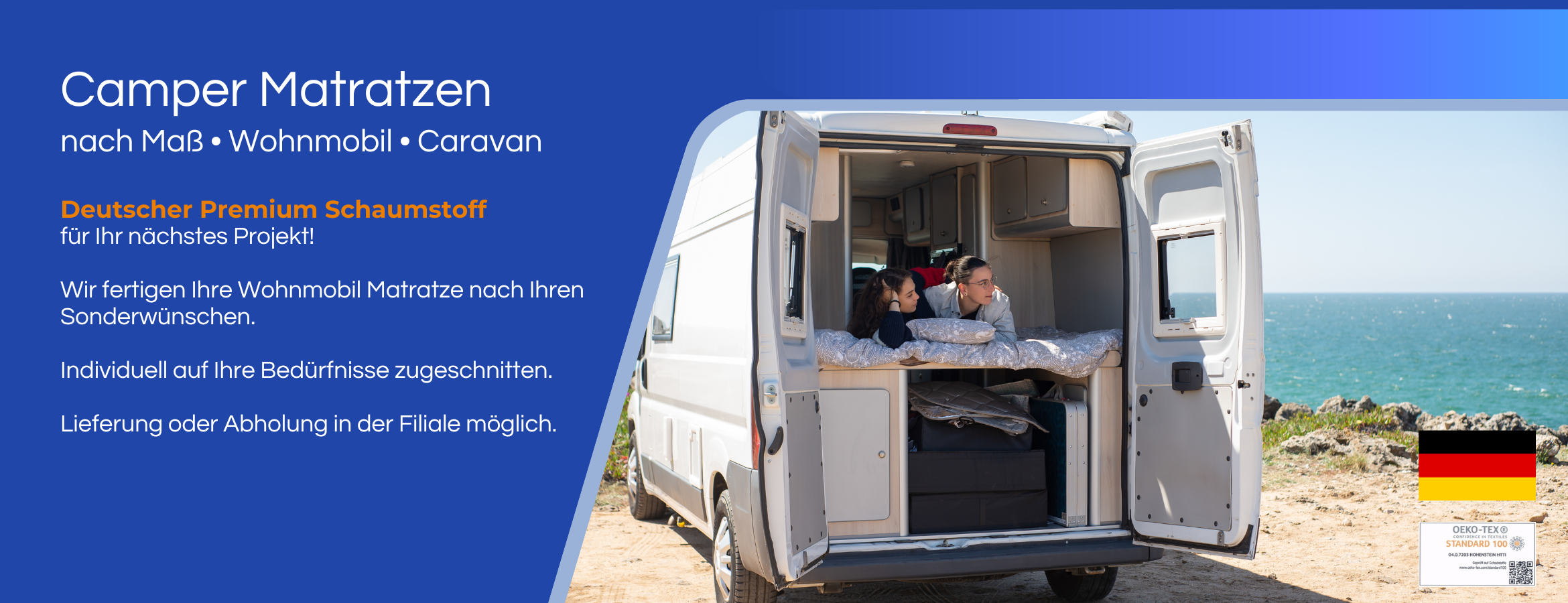 Wohnmobil Matratze nach Maß bestellen
